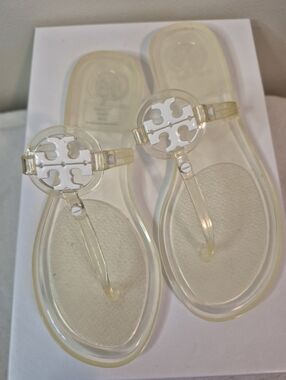 Tory Burch Jelly Clear Sandals Flip Flops Summer Beach Casual Stylish